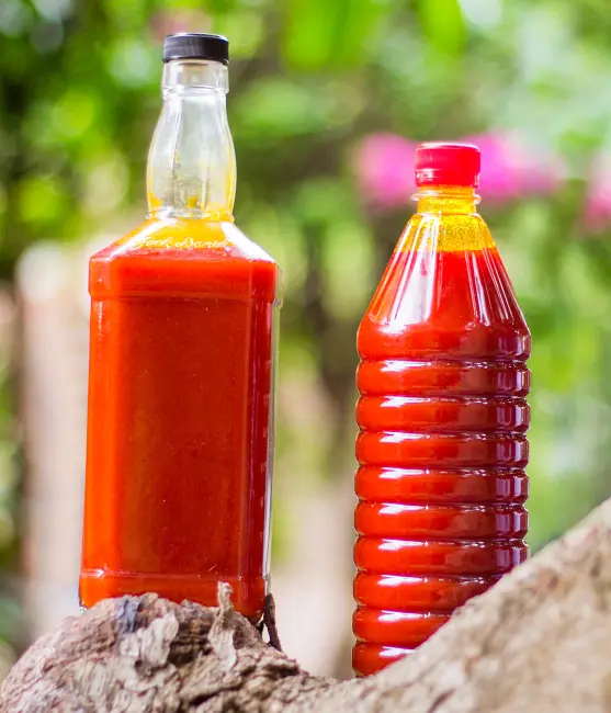 Palm oil bottle